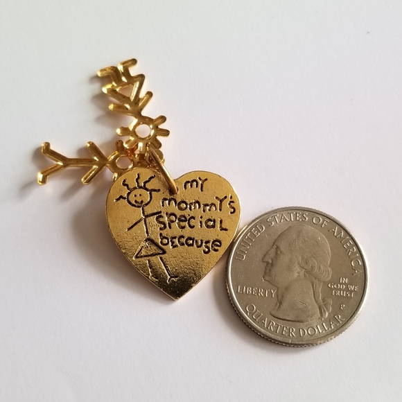 Relisted -My Mommy's special because she plays with me heart pendant - Picture 5 of 7